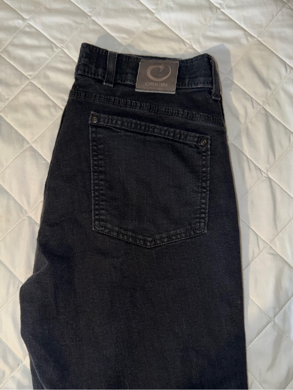 Origin Relaxed Fit Pants Mens 32x34 Black Made in USA Cotton Blend Stretch